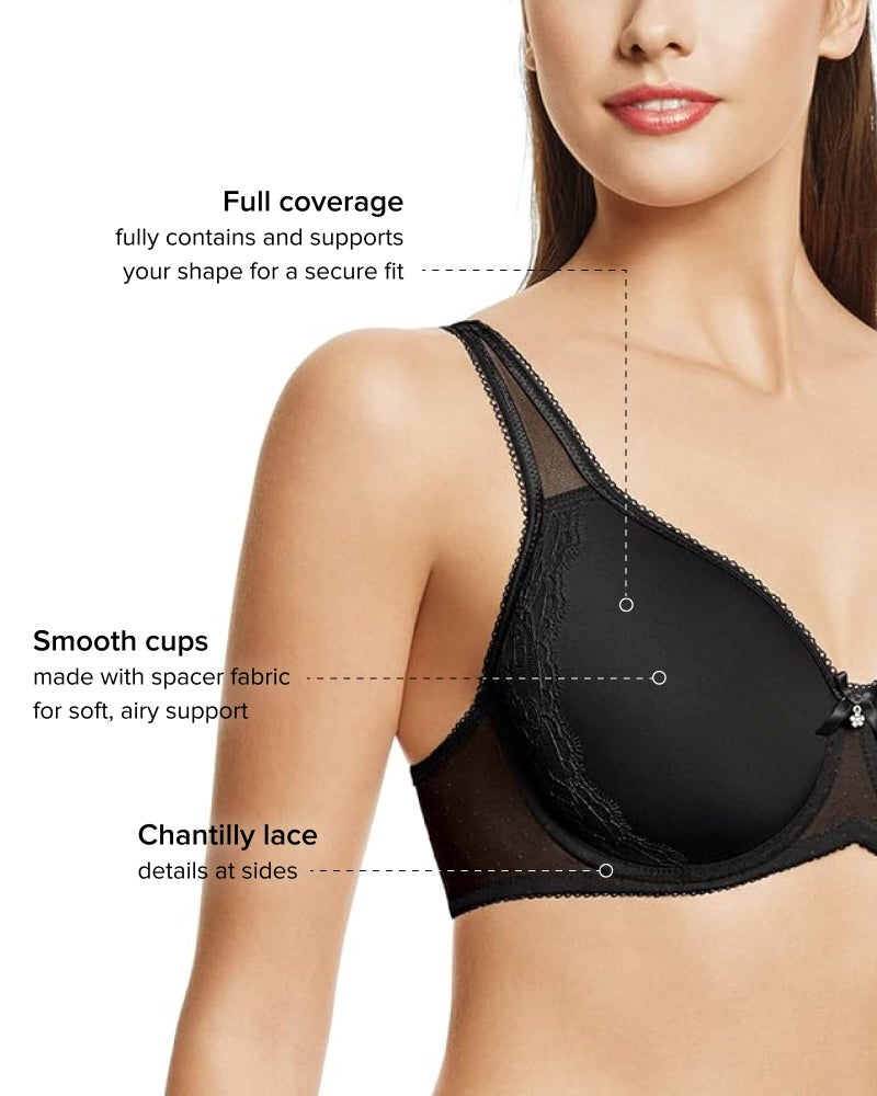 Wacoal Women's Retro Chic Lightly Padded Full Coverage Underwire Bra, 853186 - Image 2